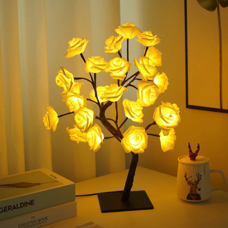 FloraLuxe - Rosen Tischlampe