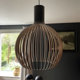 Oryza | Pendelleuchte, Holz Aluminium, Warmweißes LED-Licht