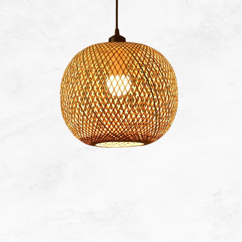 Boho Living – Rattan Hängeleuchte