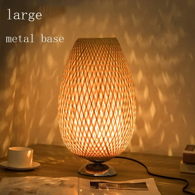 AntiqueBamboo - Bambus Tischlampe
