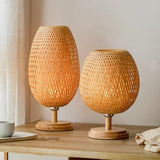 AuriBamboo – Vintage Tischlampe aus Bambus