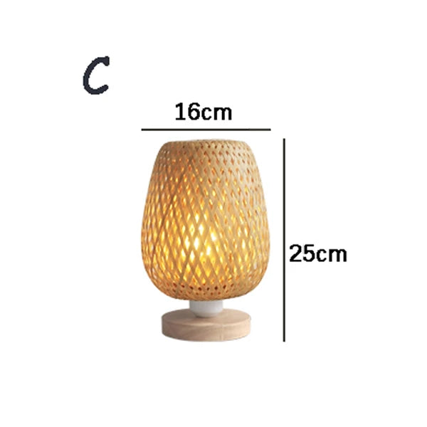 VintageBambooGlow – Bambus Tischlampe