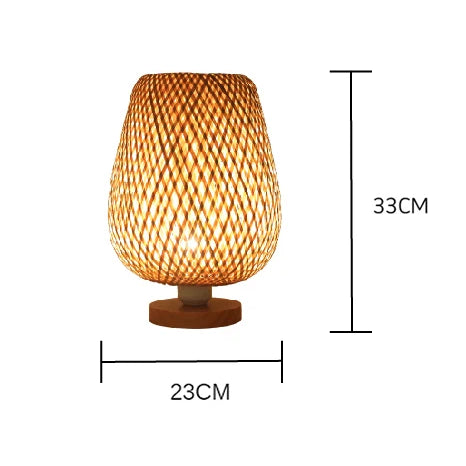 VintageBambooGlow – Bambus Tischlampe