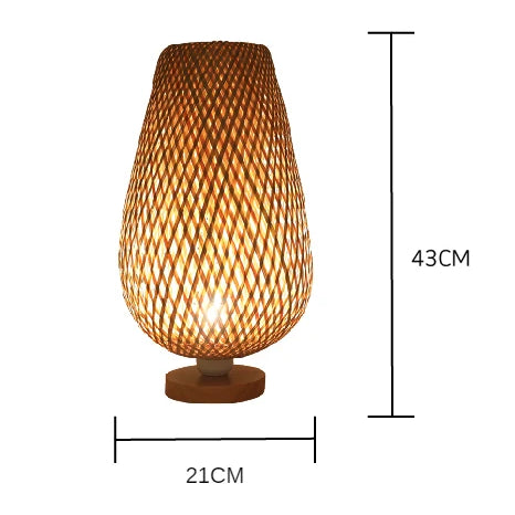 VintageBambooGlow – Bambus Tischlampe