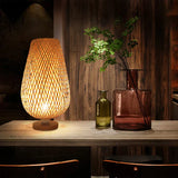VintageBambooGlow – Bambus Tischlampe