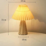 VintageGlow - Rattan Tischlampe