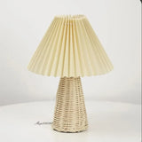 VintageGlow - Rattan Tischlampe