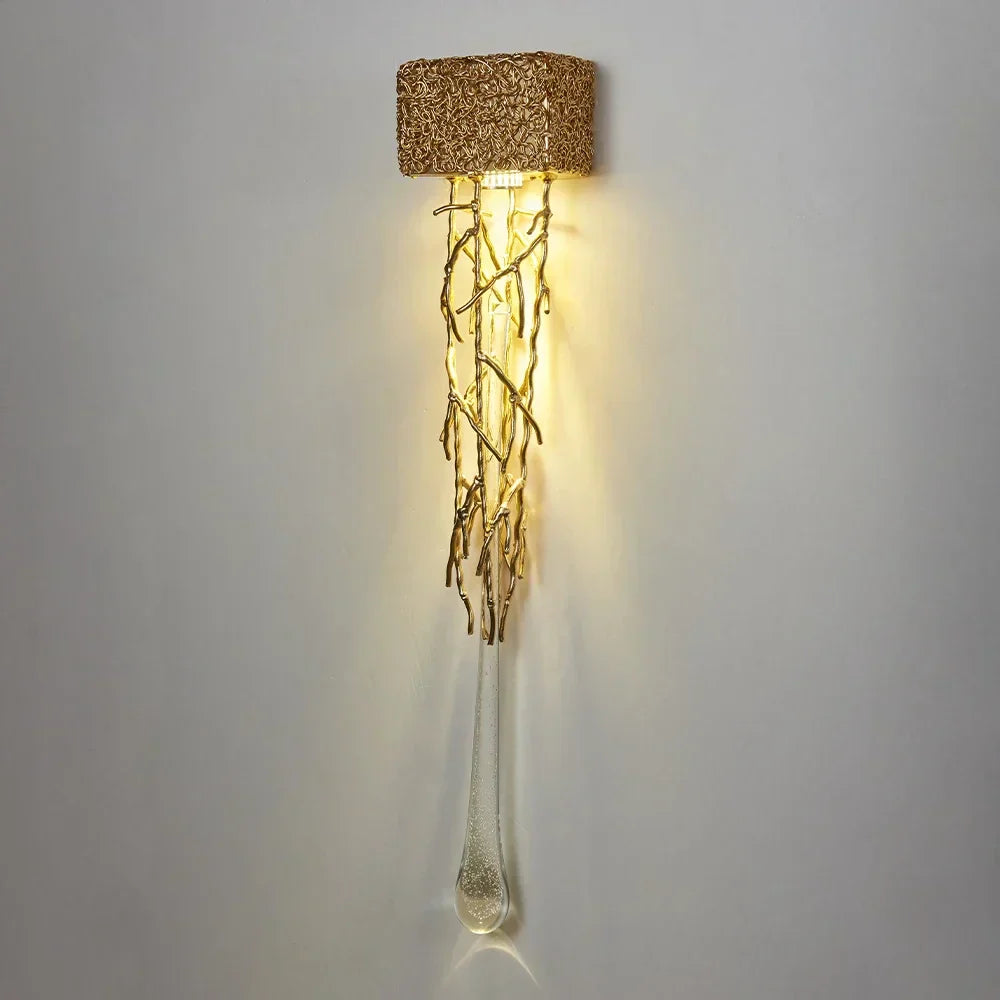 VintageGlimmer – Kristall Wandleuchte