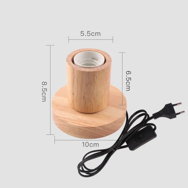 TimberGlow – Retro Holzlampe