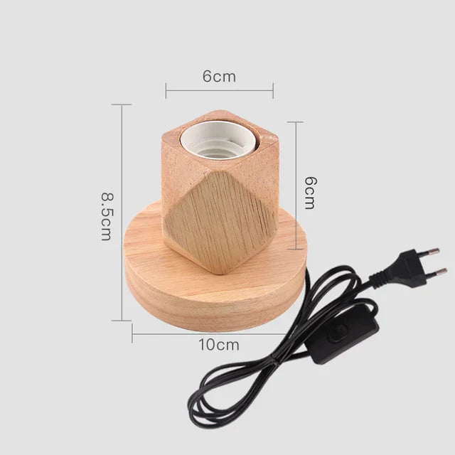 TimberGlow – Retro Holzlampe
