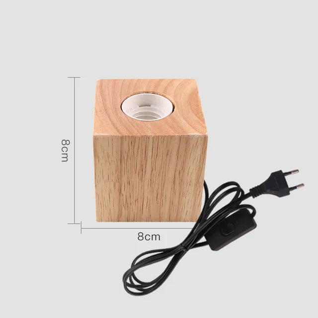 TimberGlow – Retro Holzlampe