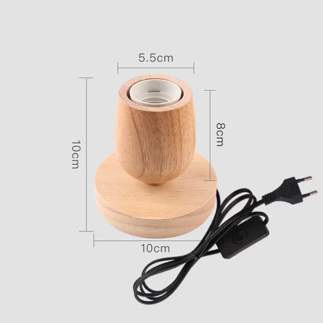 TimberGlow – Retro Holzlampe
