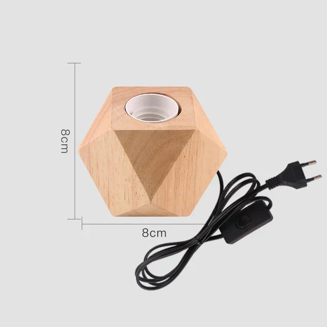 TimberGlow – Retro Holzlampe