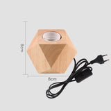 RetroWood – Holz Tischlampe