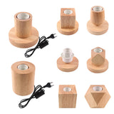 RetroWood – Holz Tischlampe