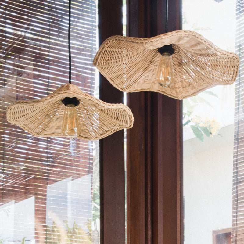 BohoAura – Rattan Hängelampe