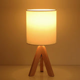 Holz - Dreibein Tischlampe