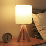Holz - Dreibein Tischlampe