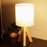 Holz - Dreibein Tischlampe