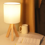 Holz - Dreibein Tischlampe