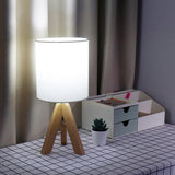 Holz - Dreibein Tischlampe