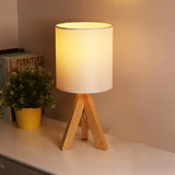 Holz - Dreibein Tischlampe
