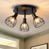 RusticGlow - Schwarze Deckenlampe