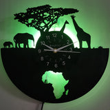 Vinyl - Giraffen Wanduhr