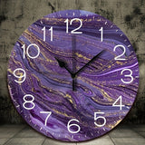 VioletGlow - Moderne Lila Wanduhr