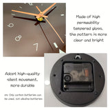FloralTime - Quadratische Wanduhr