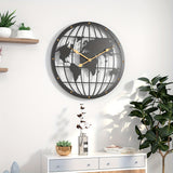 Weltkarte - Metalluhr Wanduhr