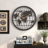 Weltkarte - Metalluhr Wanduhr