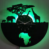 Vinyl - Giraffen Wanduhr