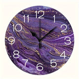 VioletGlow - Moderne Lila Wanduhr