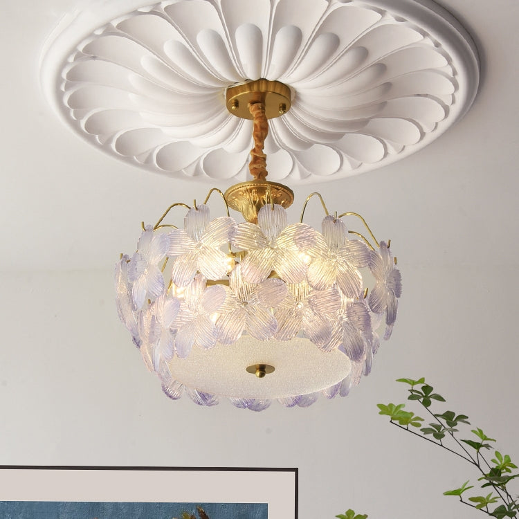 Luminexa – Kronleuchter mit Blumenform aus Glas