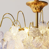 Luminexa – Kronleuchter mit Blumenform aus Glas