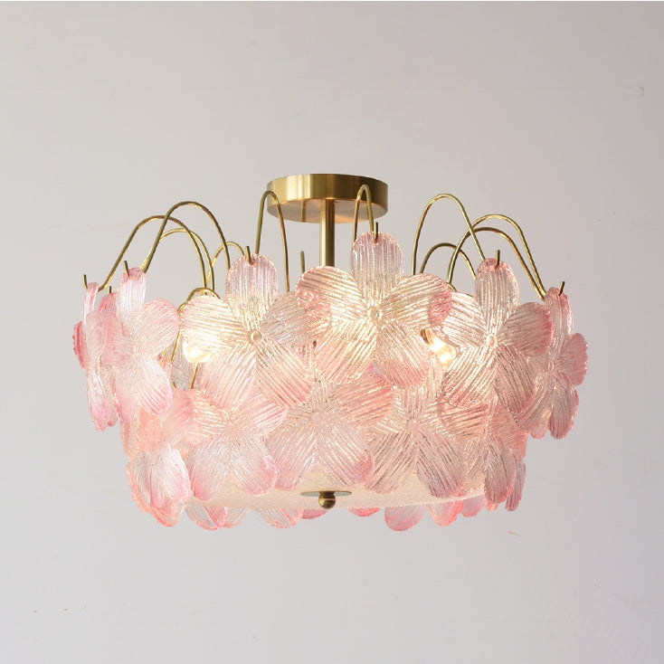 Luminexa – Kronleuchter mit Blumenform aus Glas