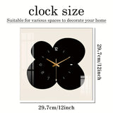 FloralTime - Quadratische Wanduhr