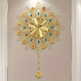 GoldenBloom - Elegante Wanduhr