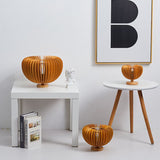 PumpkinGlow - Holz Tischlampe