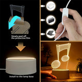 LumiNote - Acryl Musiknoten Lampe