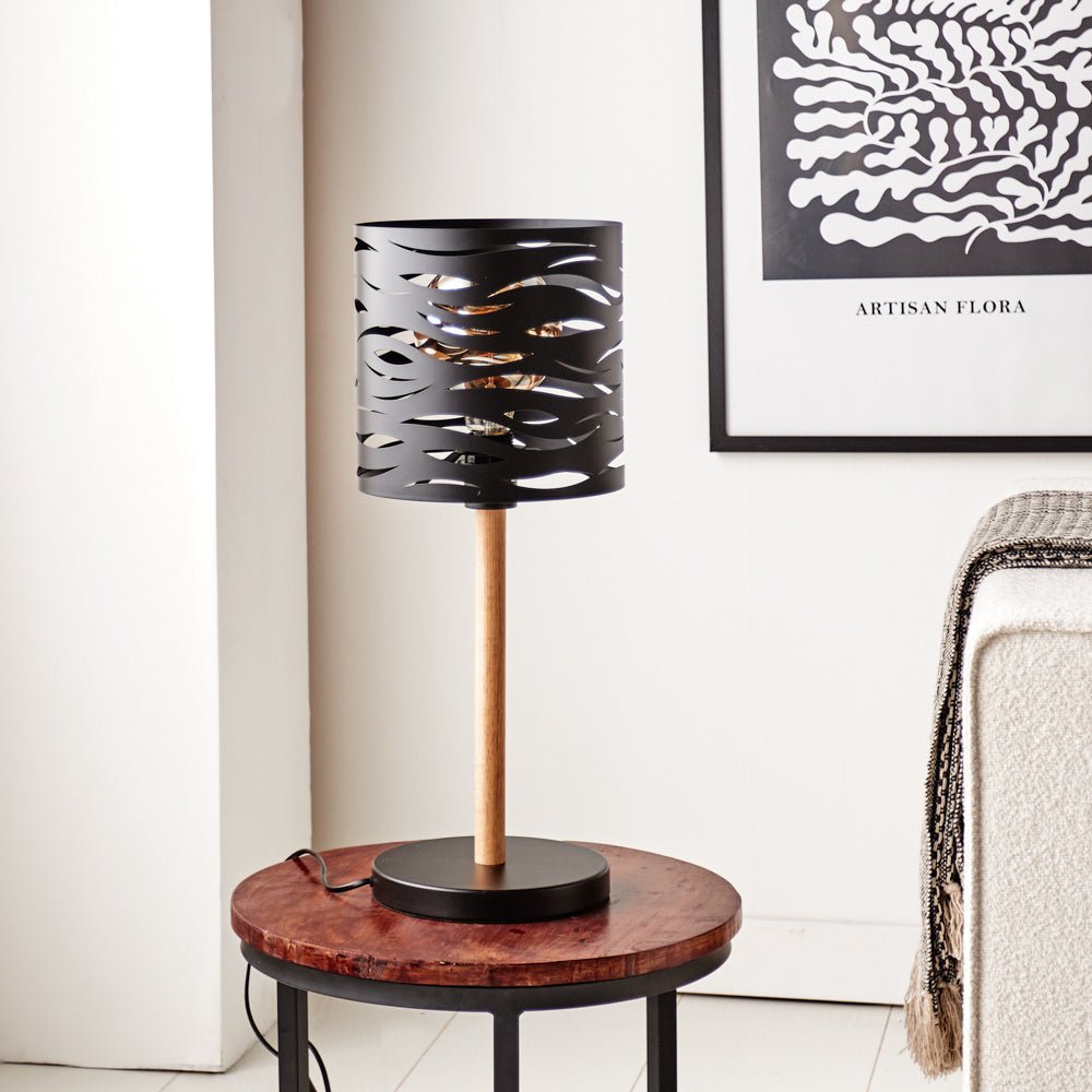 SpeckleShine – Schwarze Tischlampe