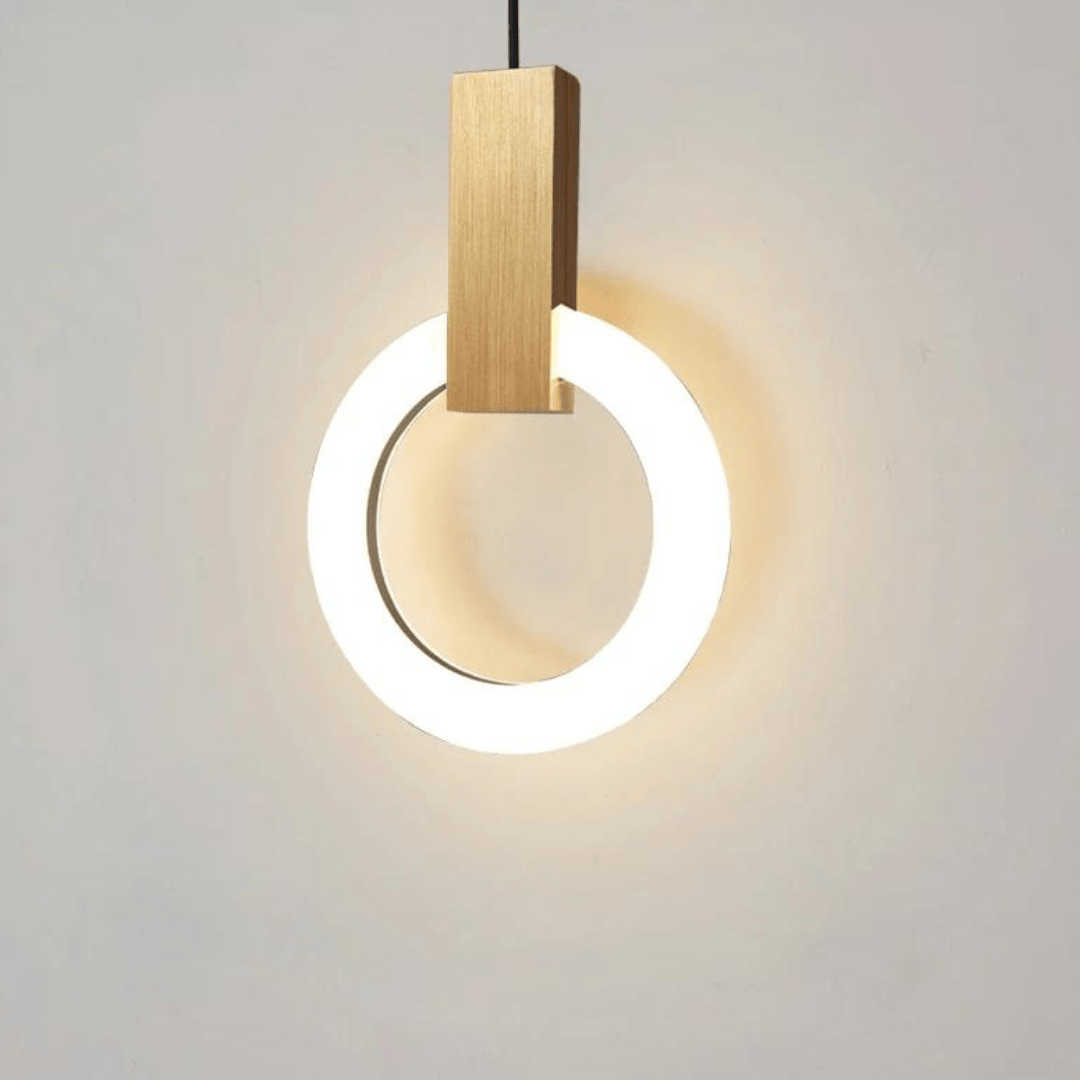 Nordisk Holz LED Deckenlampe Kreisform