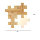 PuzzleGlow – Holz Wandleuchte