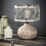 ÉliseLume – Tischlampe Metall Holz